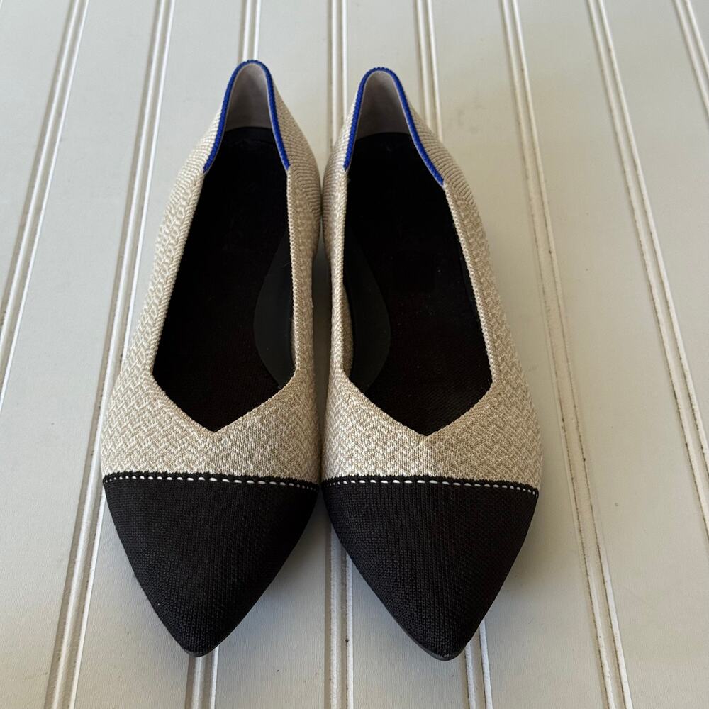 Rothy’s Size 10.5 Cream Black Pointer Tuxedo Size… - image 5